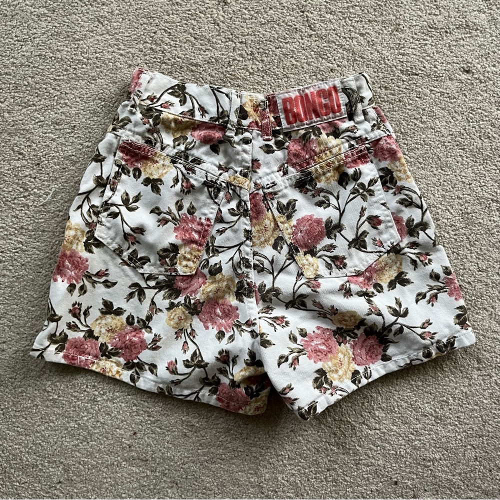 Vintage Bongo Floral High-Waisted Shorts - Picture 2 of 5